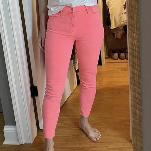 Frank & Eileen Sligo High Rise Raw Hem Skinny Jeans in NEON Pink - Size 29/8 - Picture 1 of 13